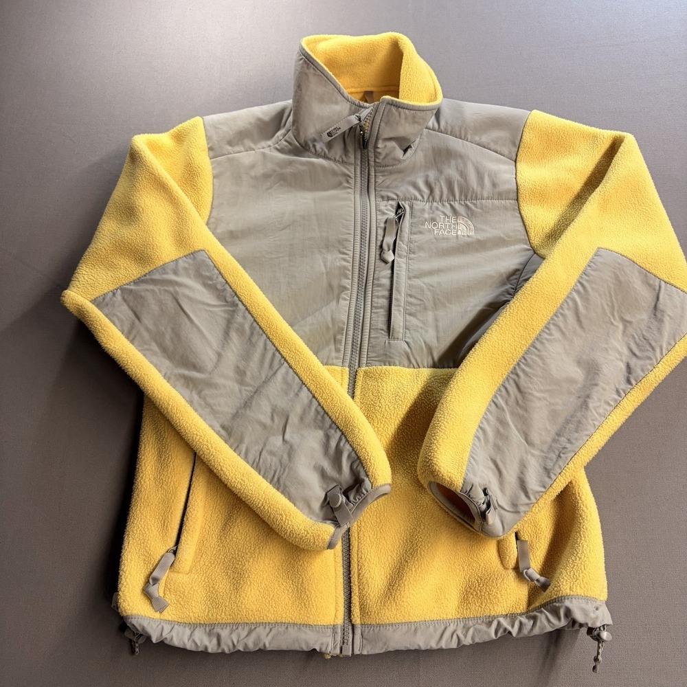 The North Face Retro Denali Women’s Small Yellow Gray Polartec Fleece Jacket